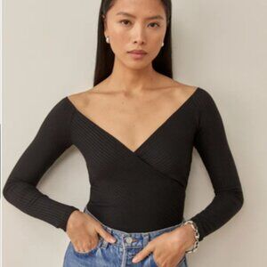 NWT Reformation Minnie Top Black XS